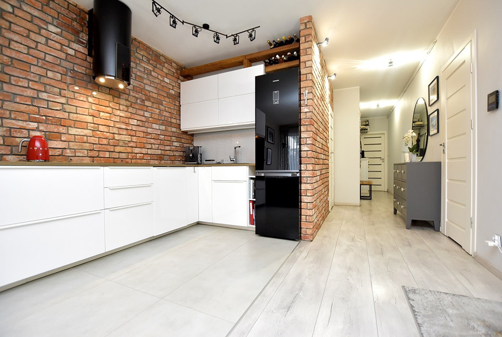 nowoczesny aneks kuchenny w luksusowym apartamencie na sprzedaż Inowrocław
