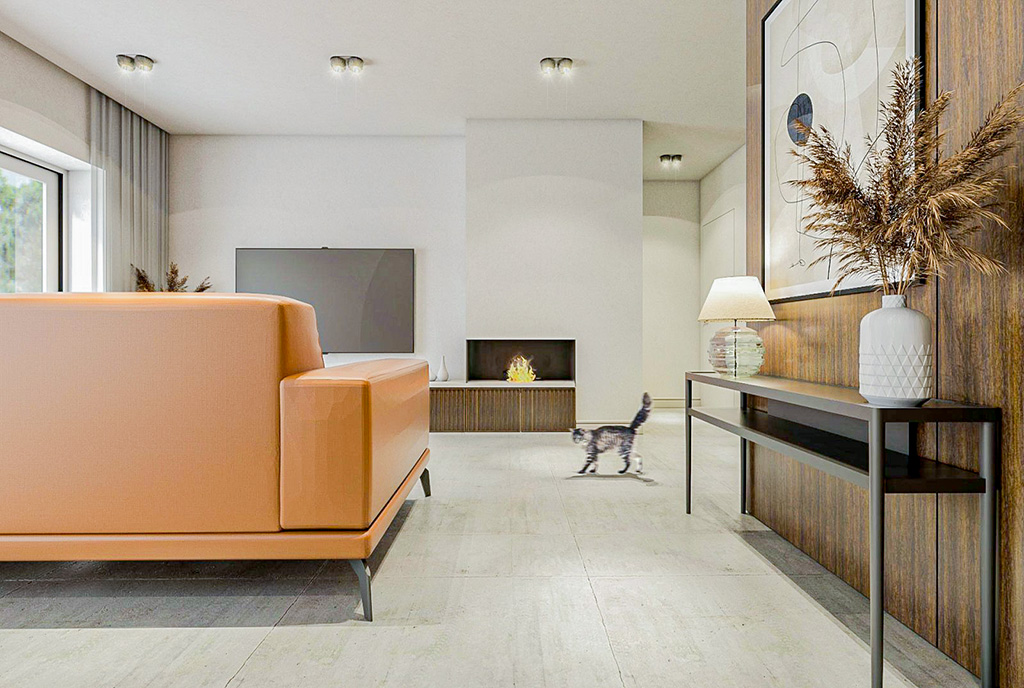 zbliżenie na pokój dzienny w luksusowym apartamencie na sprzedaż Katowice okolice