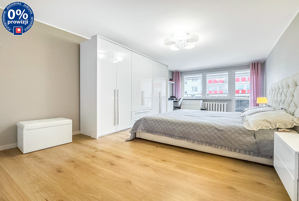 zaciszna sypialnia w luksusowym apartamencie na sprzedaż Katowice okolice