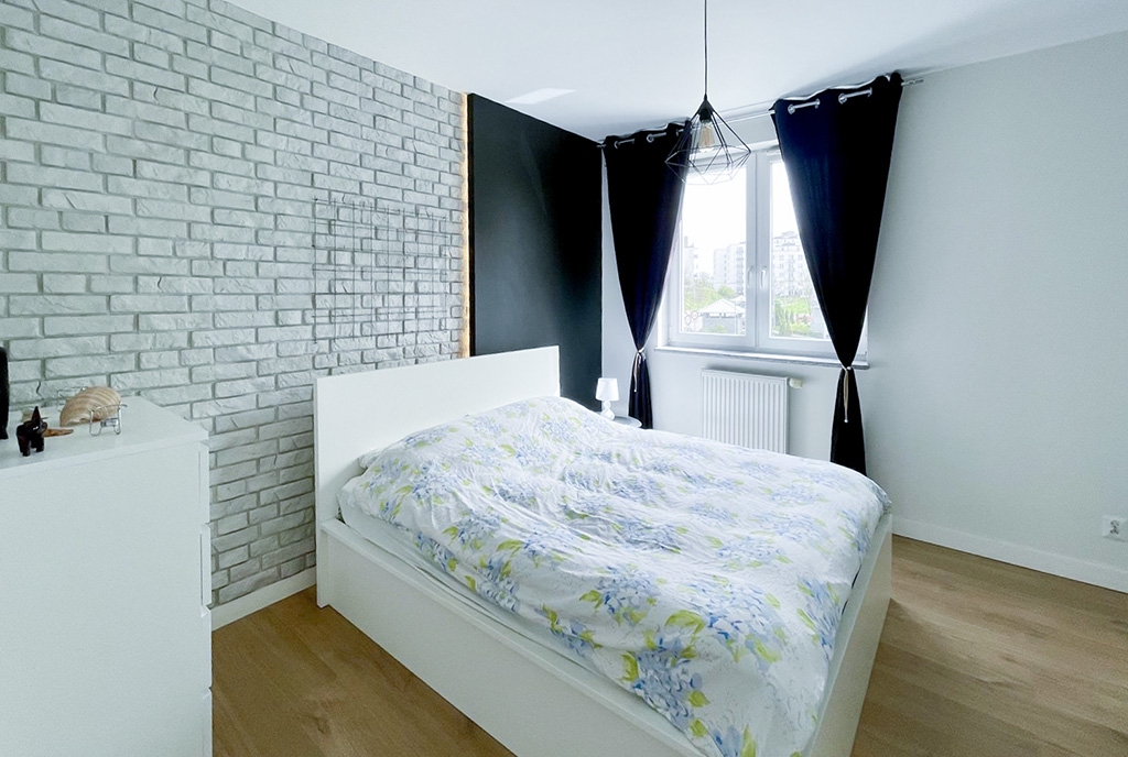 zaciszna sypialnia w luksusowym apartamencie na sprzedaż Szczecin