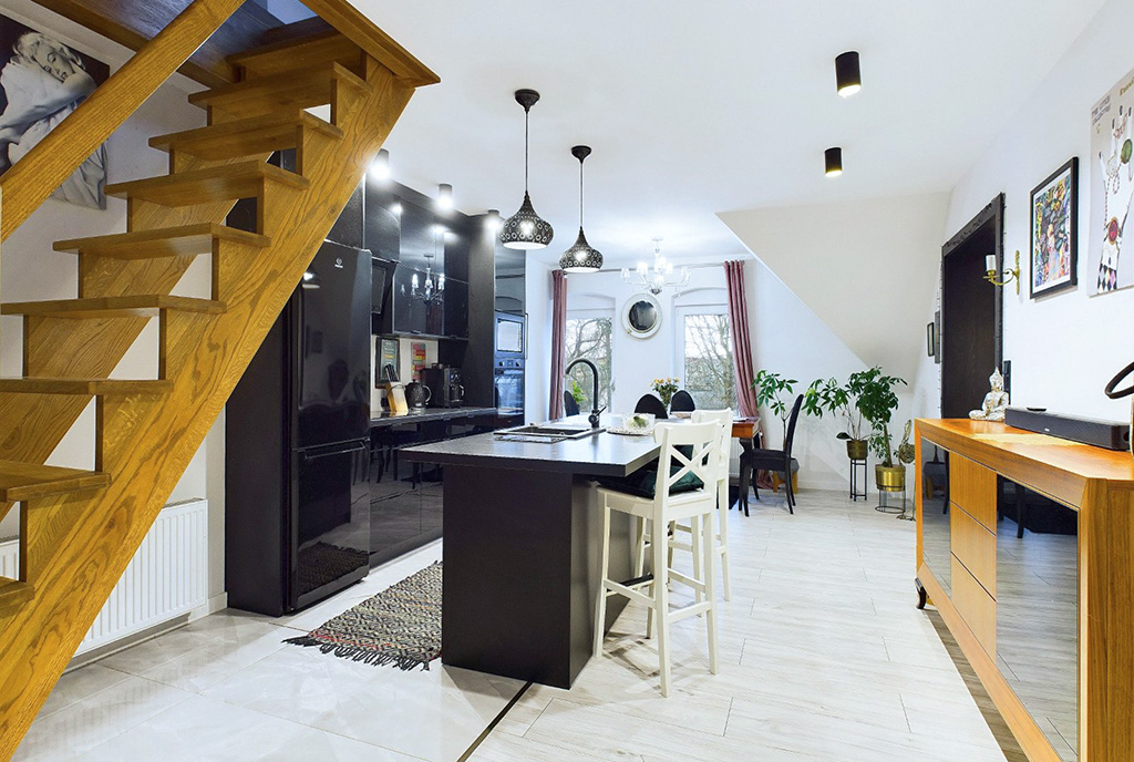2-poziomowe wnętrze ekskluzywnego apartamentu do sprzedaży Zielona Góra okolice