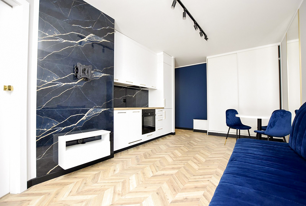 imponująca kuchnia w luksusowym apartamencie do wynajmu Inowrocław