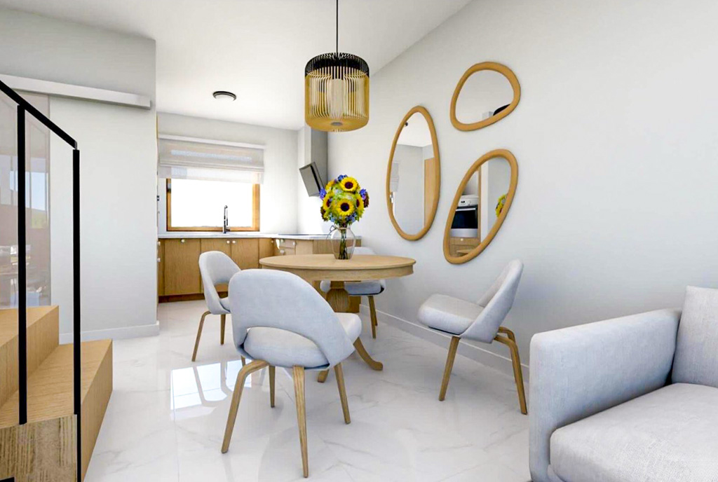 futurystyczna kuchnia w luksusowej willi na wynajem Katowice okolice