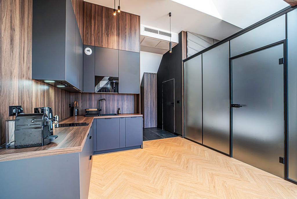 designerska kuchnia w luksusowym apartamencie na sprzedaż Jelenia Góra okolice