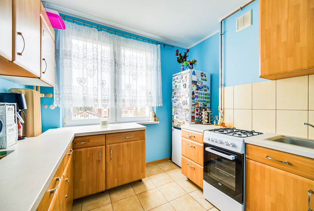 fragment kuchni w luksusowym apartamencie na sprzedaż Malbork