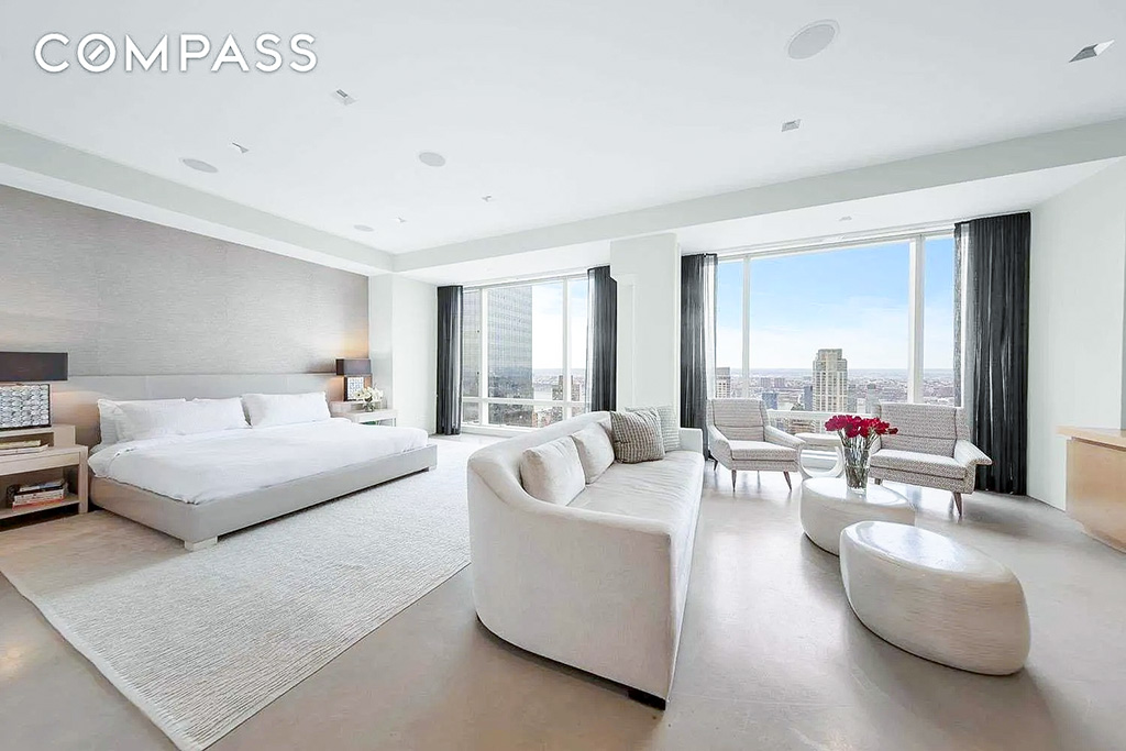 fragment sypialni w luksusowym apartamencie na sprzedaż New York Stany Zjednoczone Ameryki