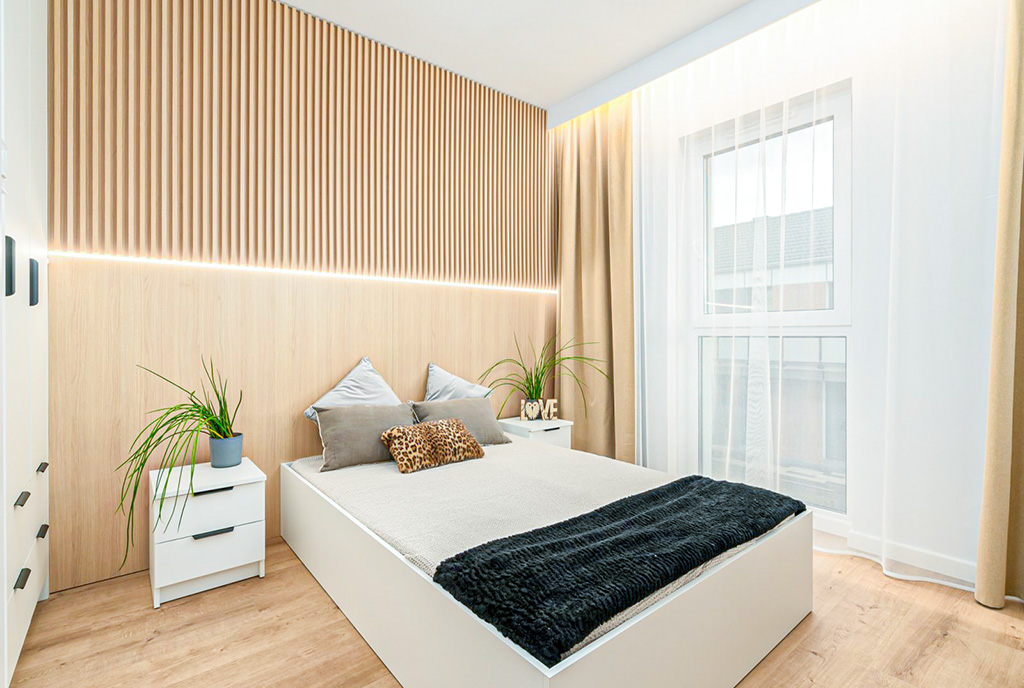 fragment sypialni w ekskluzywnym apartamencie na sprzedaż Wrocław okolice