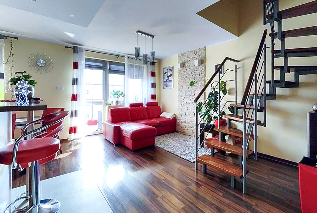 2-poziomwe wnętrze ekskluzywnego apartamentu do sprzedaży Ełk