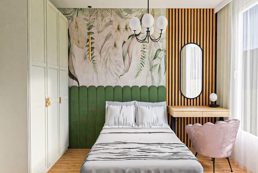 zaciszna sypialnia w luksusowym apartamencie na sprzedaż Gdańsk okolice