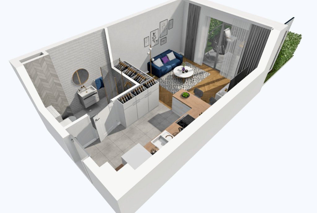 modna aranżacja wnętrza ekskluzywnego apartamentu na sprzedaż Gdańsk