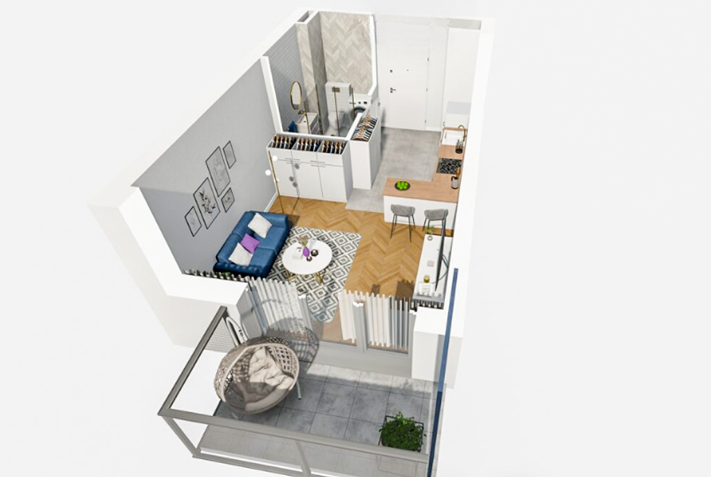 układ pokoi i pomieszczeń w luksusowym apartamencie na sprzedaż Gdańsk