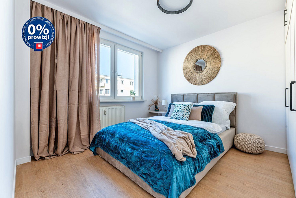 wygodna sypialnia w ekskluzywnym apartamencie na sprzedaż Gdynia okolice