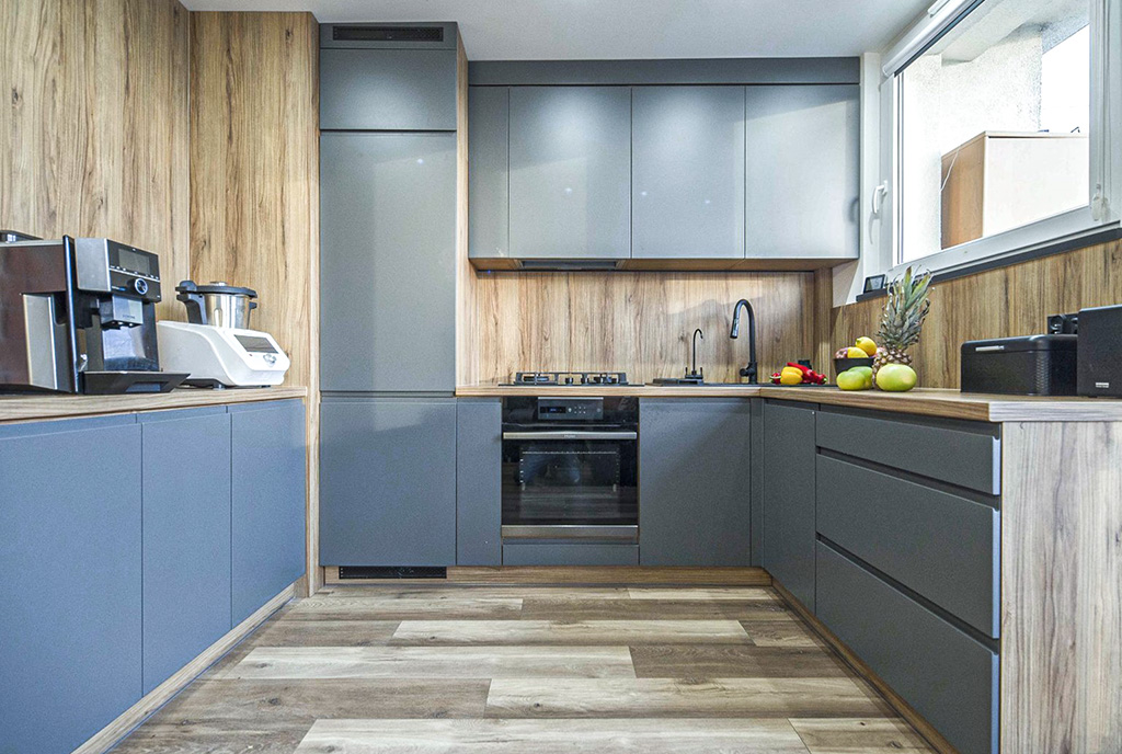 zbliżenie na aneks kuchenny w luksusowym apartamencie na sprzedaż Katowice okolice