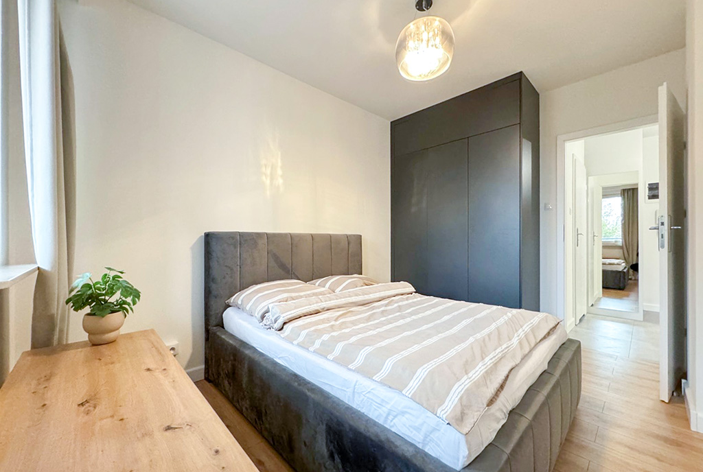 imponująca sypialnia w ekskluzywnym apartamencie na wynajem Szczecin