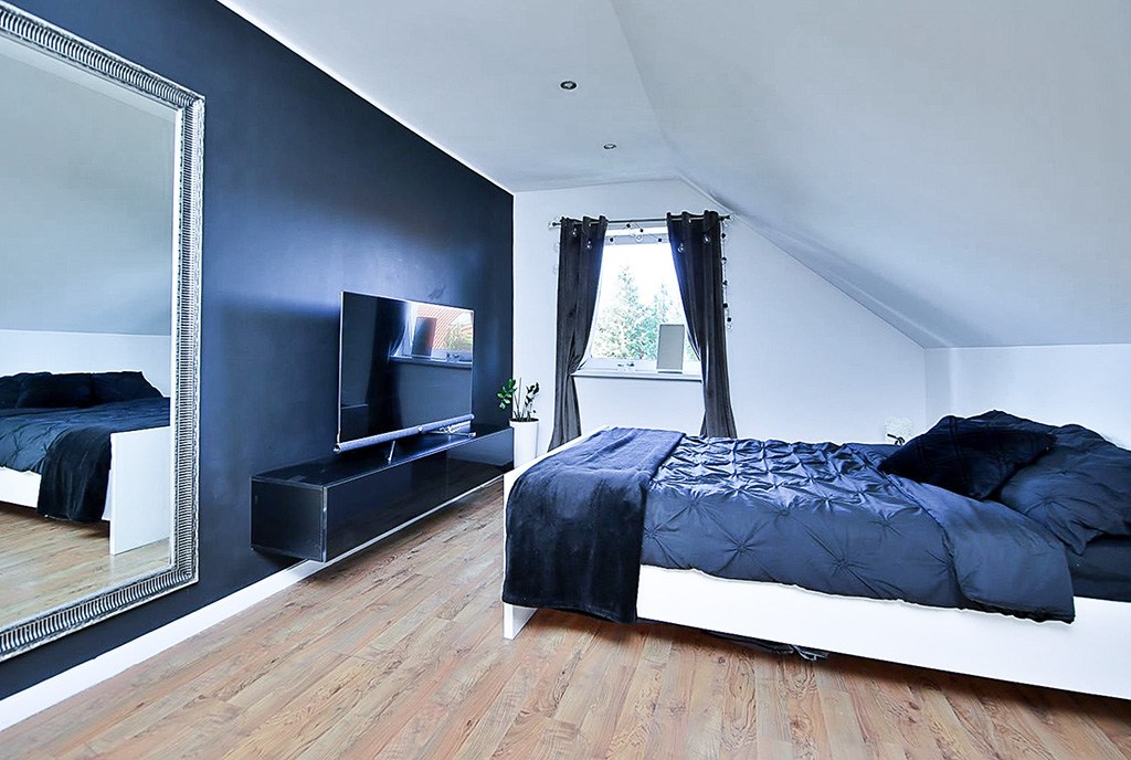 imponująca sypialnia w ekskluzywnej willi na sprzedaż Gorzów Wielkopolski