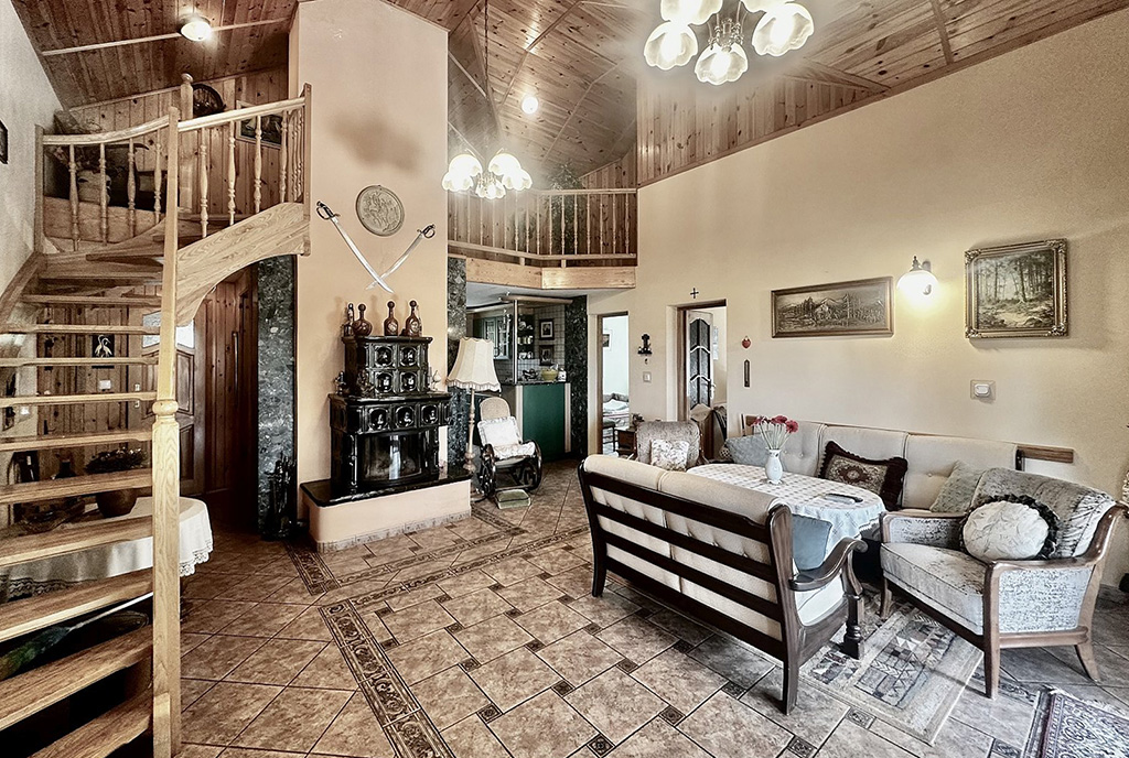 fragment pokoju dziennego w luksusowej willi na sprzedaż Słupsk okolice