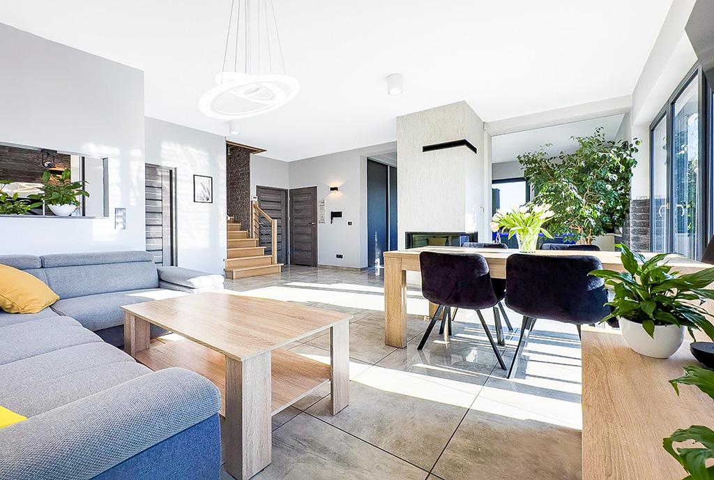 designerski salon w luksusowej willi na sprzedaż Katowice okolice