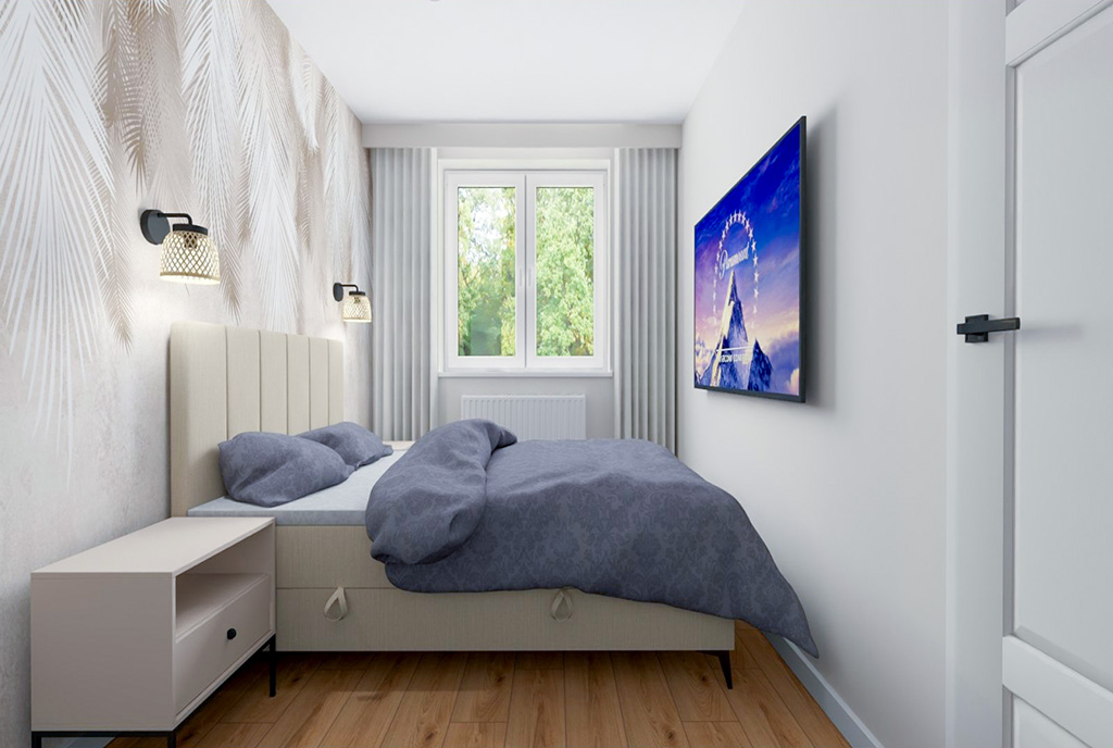 kameralna sypialnia w ekskluzywnym apartamencie na sprzedaż Elbląg okolice