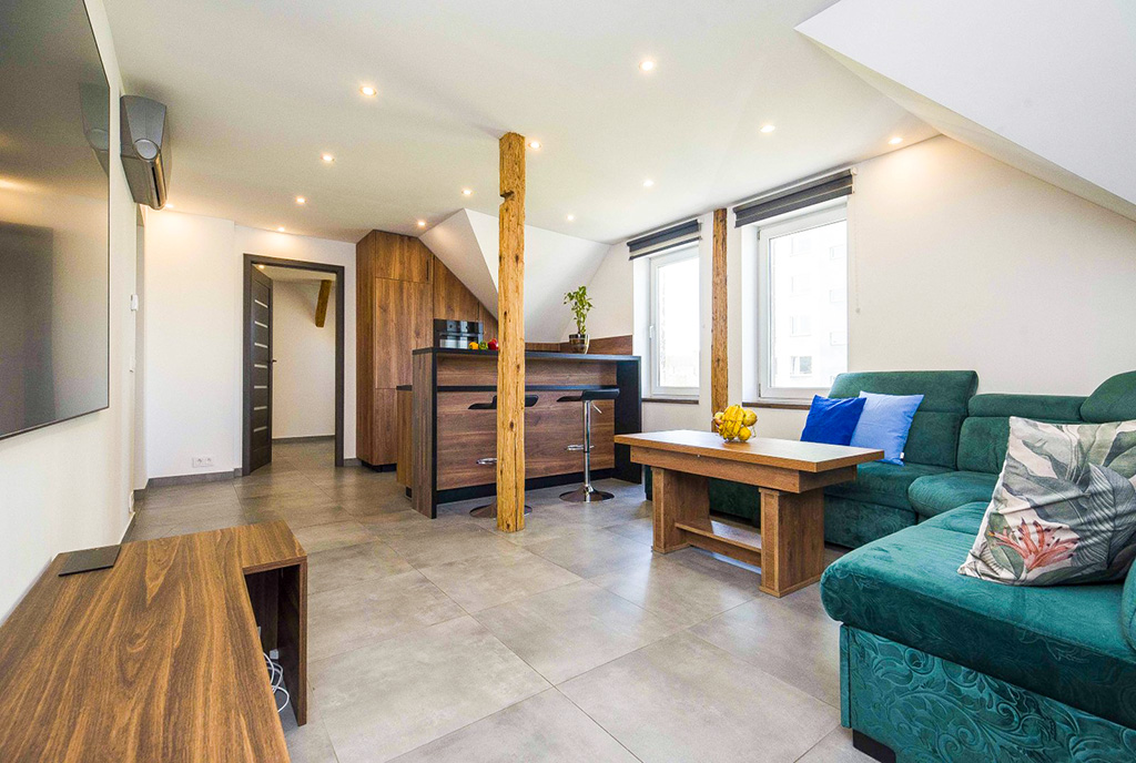 gustownie zaaranżowane wnętrze ekskluzywnego apartamentu do sprzedaży Katowice okolice