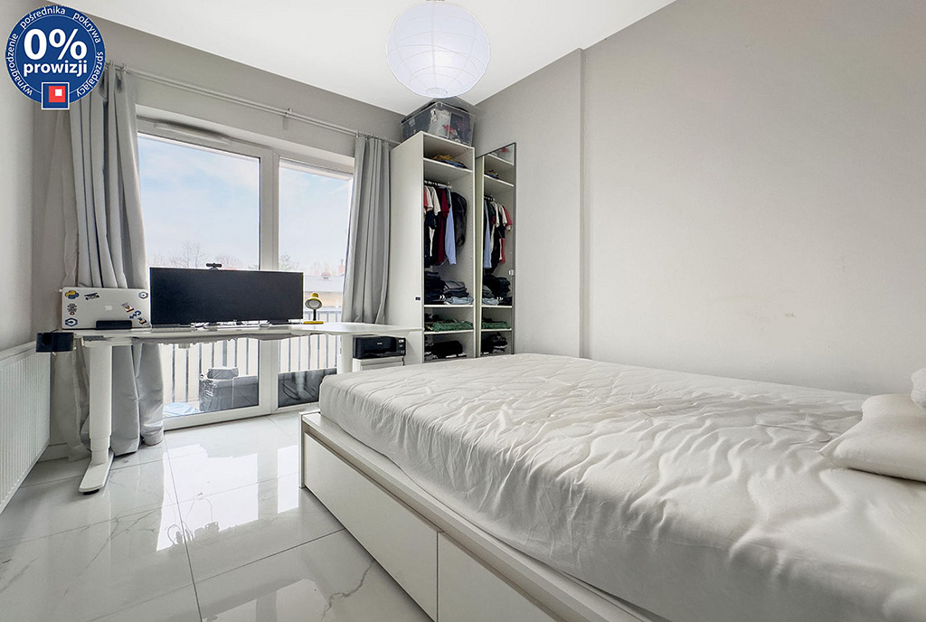 słoneczne sypialnia w ekskluzywnym apartamencie na sprzedaż Katowice