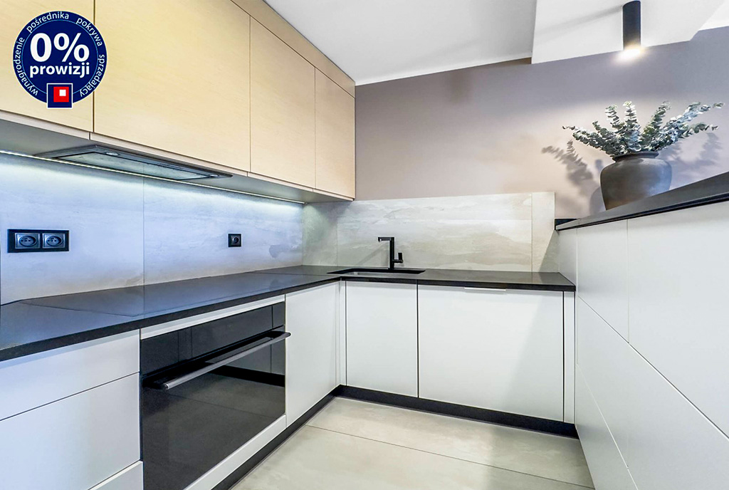 fragment kuchni w ekskluzywnym apartamencie na sprzedaż Katowice