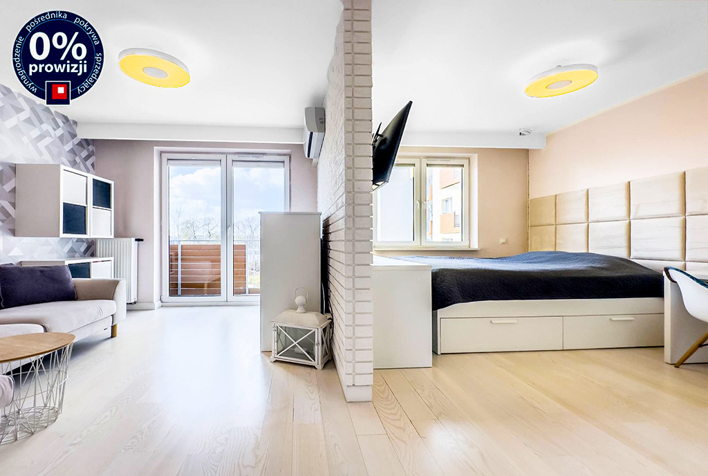 słoneczny salon w luksusowym apartamencie na sprzedaż Katowice
