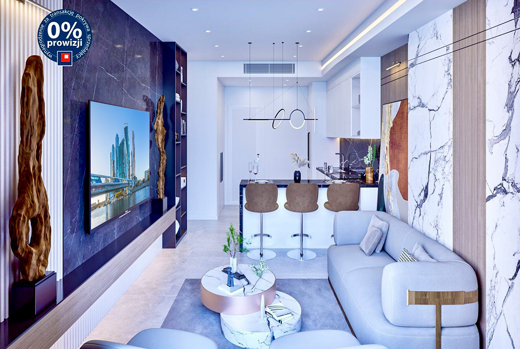 gustownie zaprojektowane wnętrze ekskluzywnego apartamentu na sprzedaż Cypr Iskele