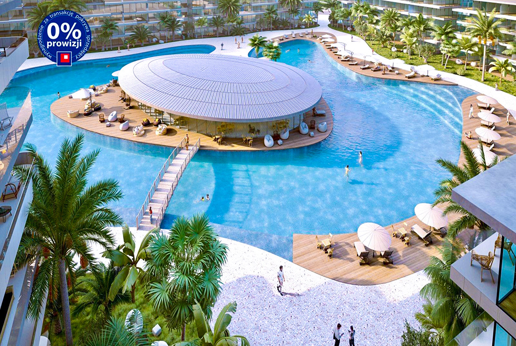 basen w częściach wspólnych osiedla, na którym znajduje się oferowany do sprzedaży ekskluzywny apartament Cypr Iskele