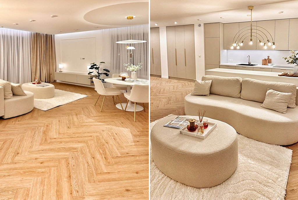 dystyngowany salon w luksusowym apartamencie na sprzedaż Gdańsk