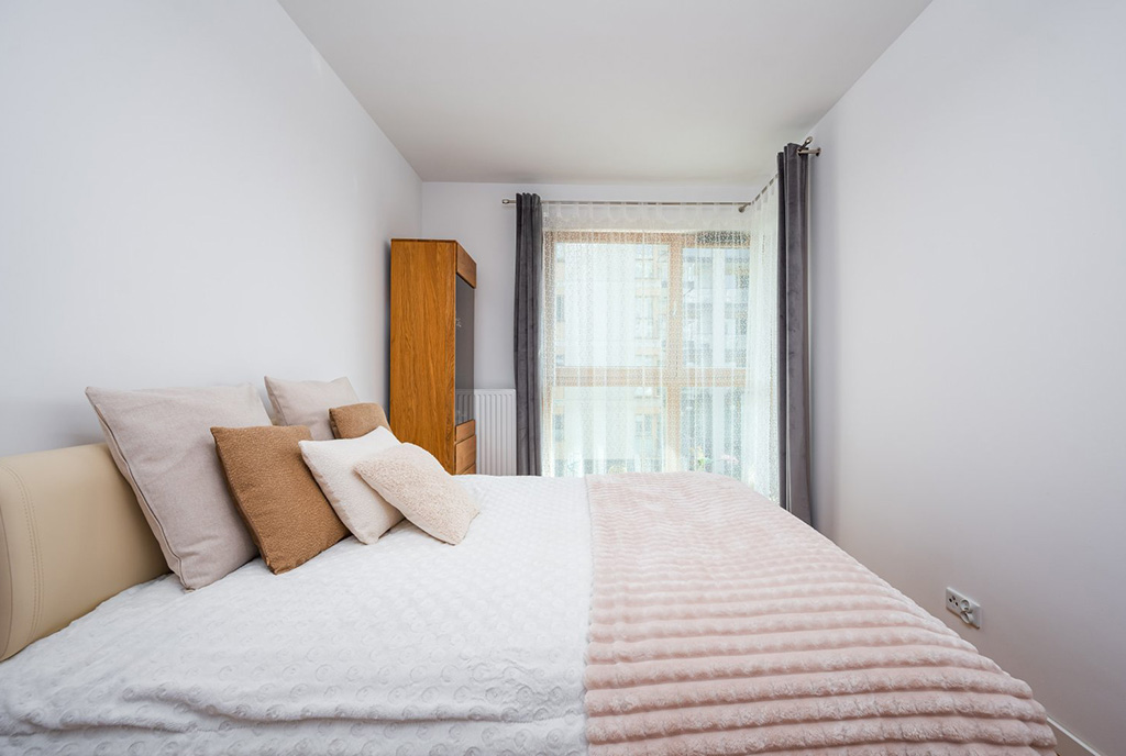 perspektywa sypialni w ekskluzywnym apartamencie na sprzedaż Gdańsk