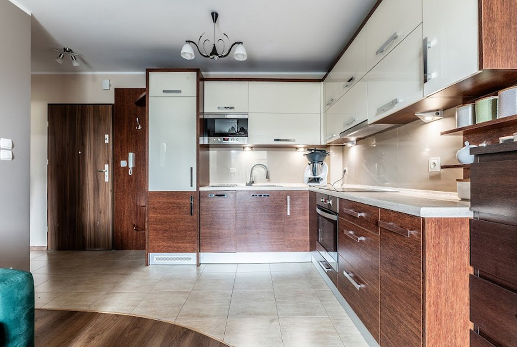 imponująca kuchnia w luksusowym apartamencie na sprzedaż Gdynia okolice
