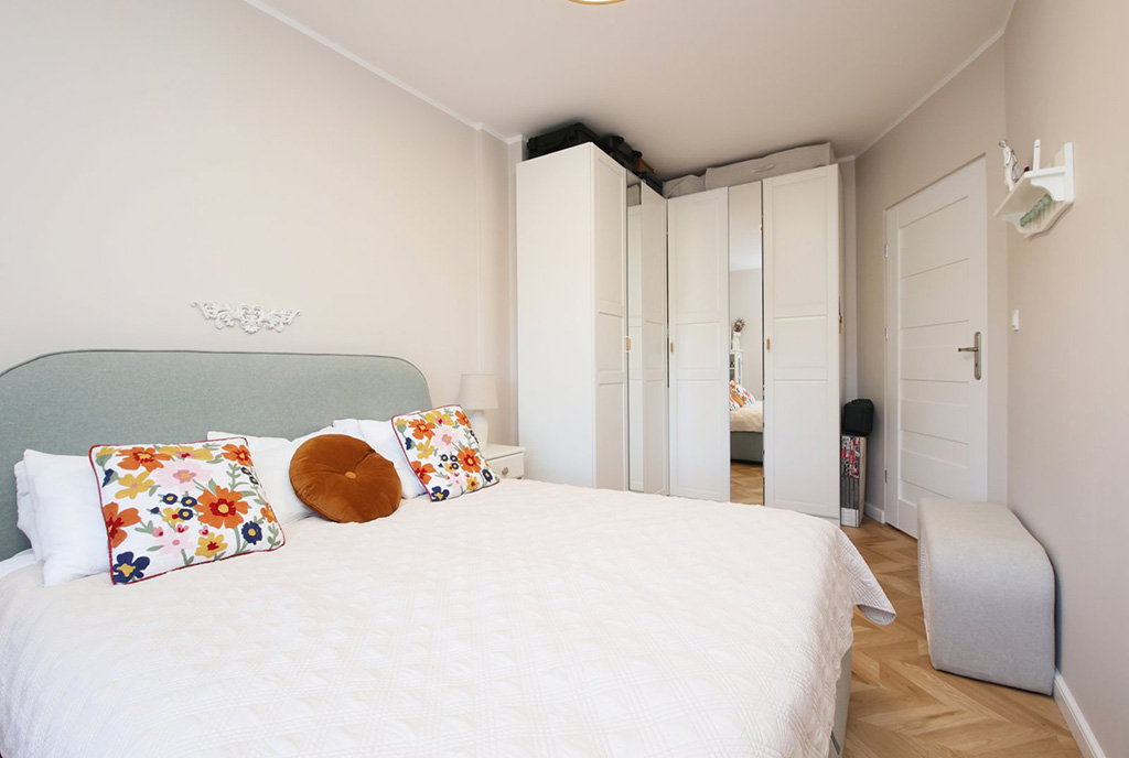 fragment sypialni w ekskluzywnym apartamencie na sprzedaż Gorzów Wielkopolski