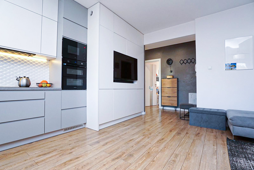 nowoczesna kuchnia w ekskluzywnym apartamencie do sprzedaży Piotrków Trybunalski