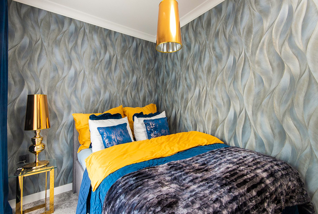 elegancka sypialnia w ekskluzywnym apartamencie na sprzedaż Szczecin