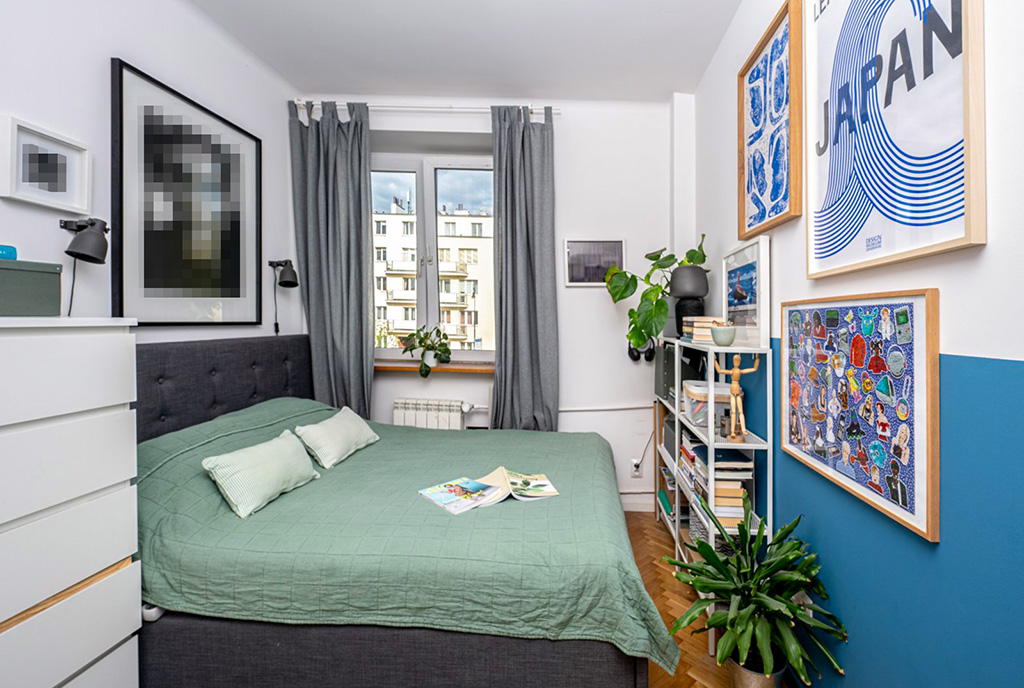fragment sypialni w ekskluzywnym apartamencie na sprzedaż Warszawa