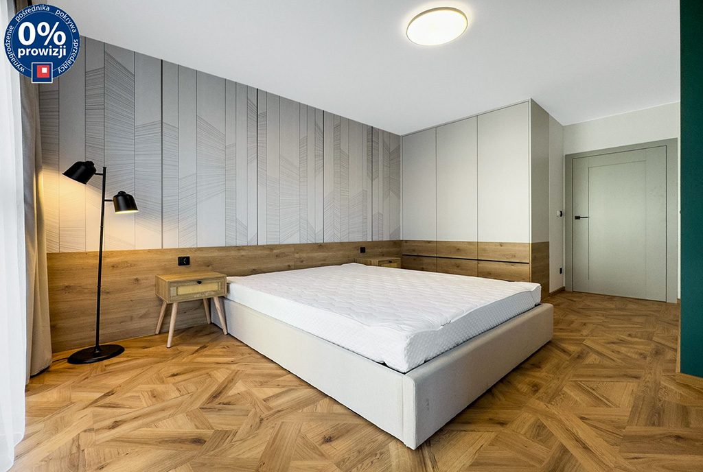 elegancka sypialnia w kskluzywnym apartamencie na wynajem Katowice okolice
