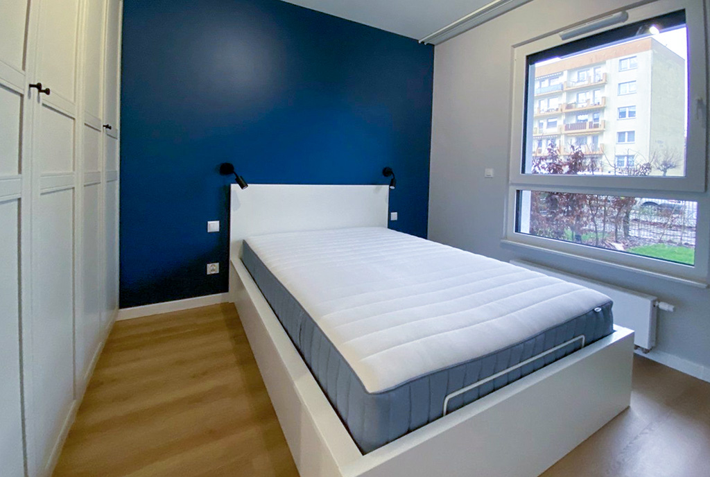 fragment sypialni w ekskluzywnym apartamencie na wynajem Szczecin