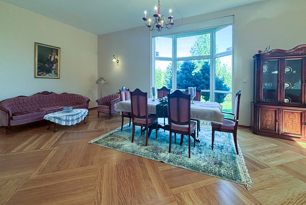 wytworny salon w ekskluzywnym domu do wynajęcia Szczecin