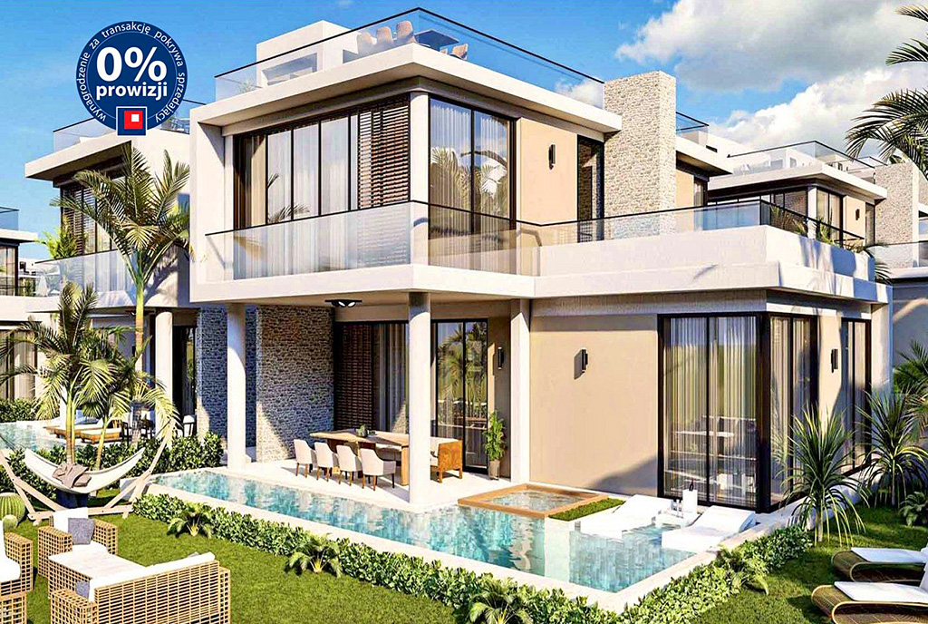 prywatny basen przy ekskluzywnej willi o sprzedaży Cypr Esentepe