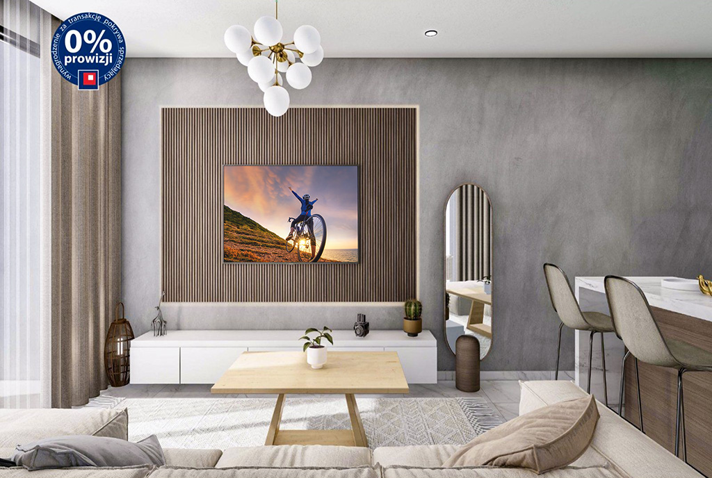 fragment pokoju dziennego w luksusowym apartamencie na sprzedaż Cypr Iskele
