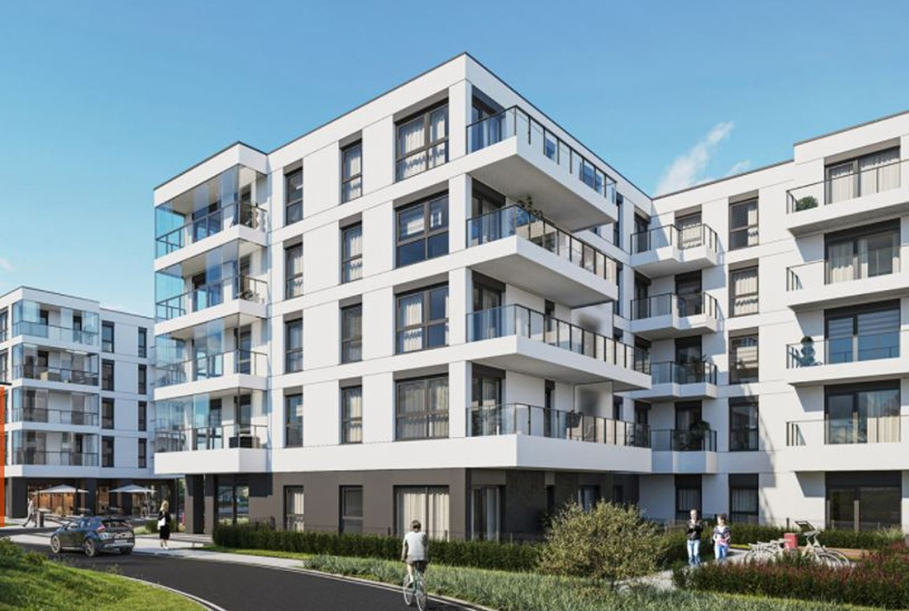 nowoczesna osiedle, na którym znajduje się luksusowy apartament do sprzedaży Gdańsk
