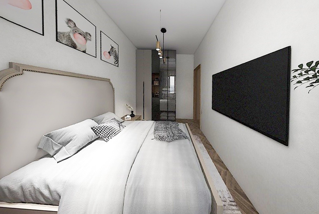 okazała sypialnia w ekskluzywnym apartamencie na sprzedaż Gdańsk