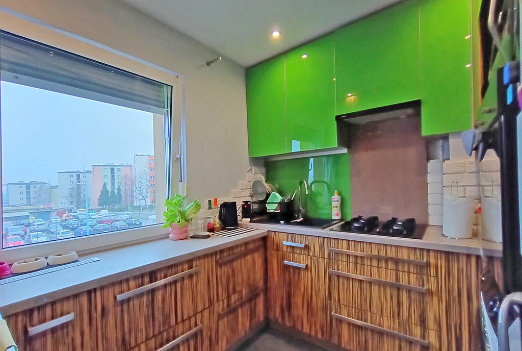 odważna kolorystyka zieleni w ekskluzywnym apartamencie na sprzedaż Katowice okolice