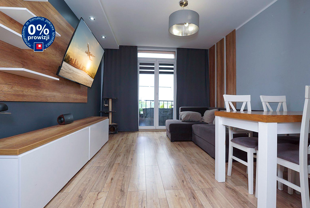 nowoczesny salon w ekskluzywnym apartamencie do sprzedaży Piotrków Trybunalski okolice