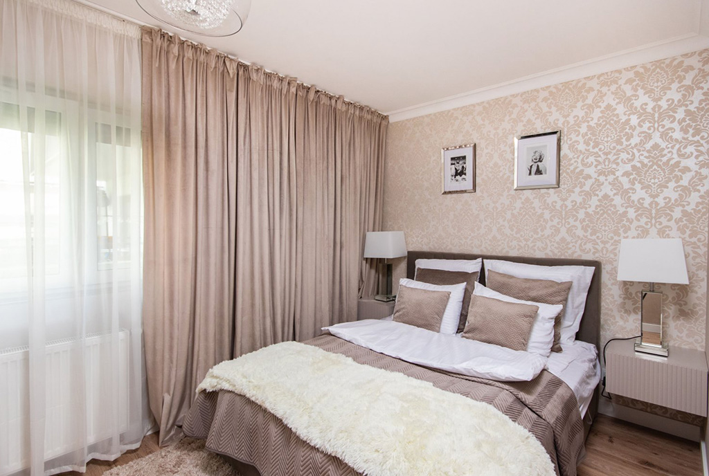 imponująca sypialnia w ekskluzywnym apartamencie na wynajem Szczecin