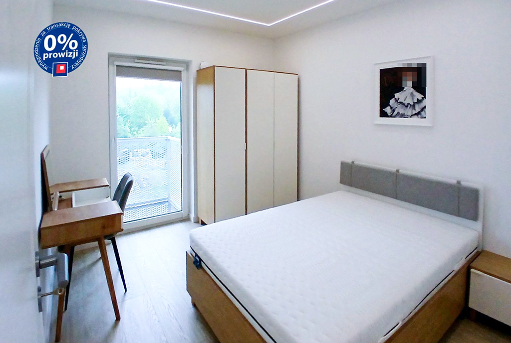 fragment sypialni w ekskluzywnym apartamencie na wynajem Wałbrzych okolice