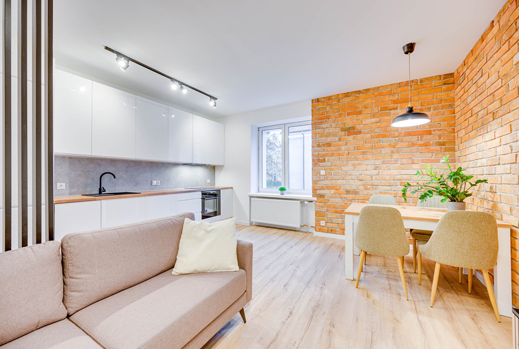stylowy salon w ekskluzywnym apartamencie do sprzedaży Gdańsk