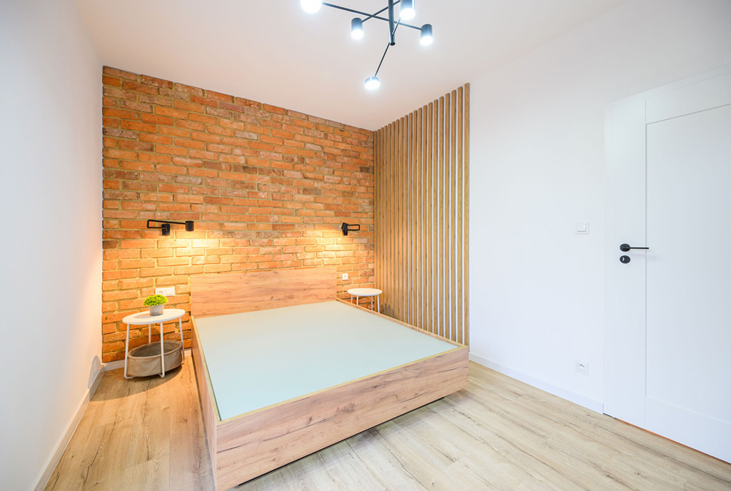 na zdjęciu sypialnia w luksusowym apartamencie na sprzedaż Gdańsk