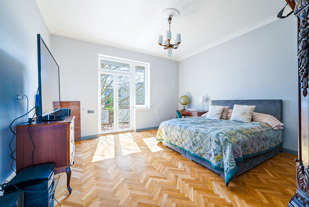 fragment sypialni w ekskluzywnym apartamencie na sprzedaż Gdańsk