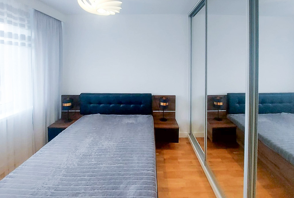 fragment sypialni w ekskluzywnym apartamencie na sprzedaż Kielce